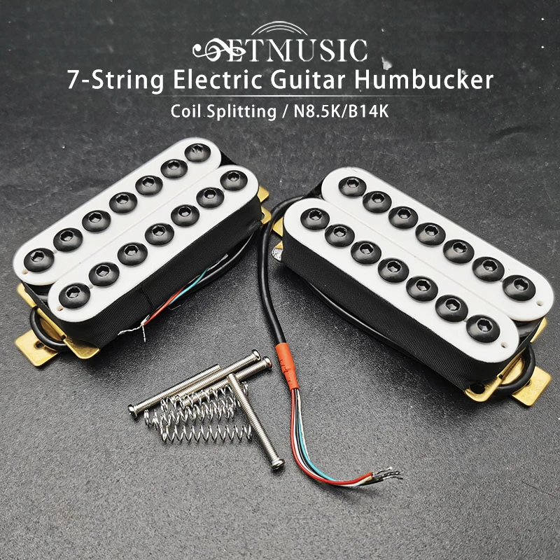 7-String Electric Guitar Humbucker Big Hex Adjustable Screw Dual Coil Pickup Coil Splitting Pickup N8.5K/B14K Output Guitar Part