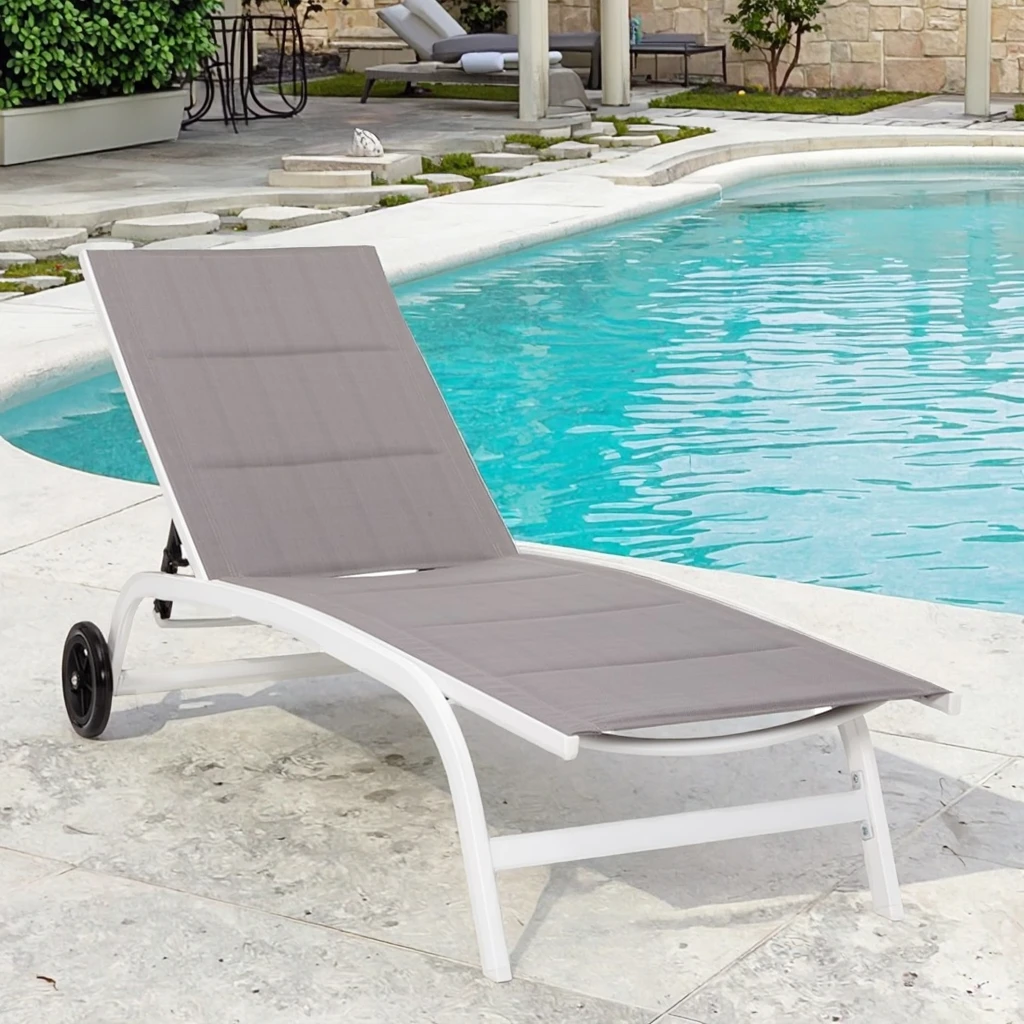 

Sun Loungers Aluminium Sun Garden Swimming Pool Outdoor Metal Outdoor Furniture Sunbed Bed Swimming Pool