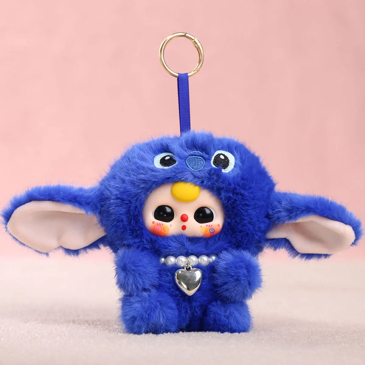 Baby Tre Portachiavi in peluche Giocattolo Anime Figure Giocattoli Creativo Cartoon Doll Bag Ciondolo Portachiavi Ornamento Regalo di compleanno a sorpresa