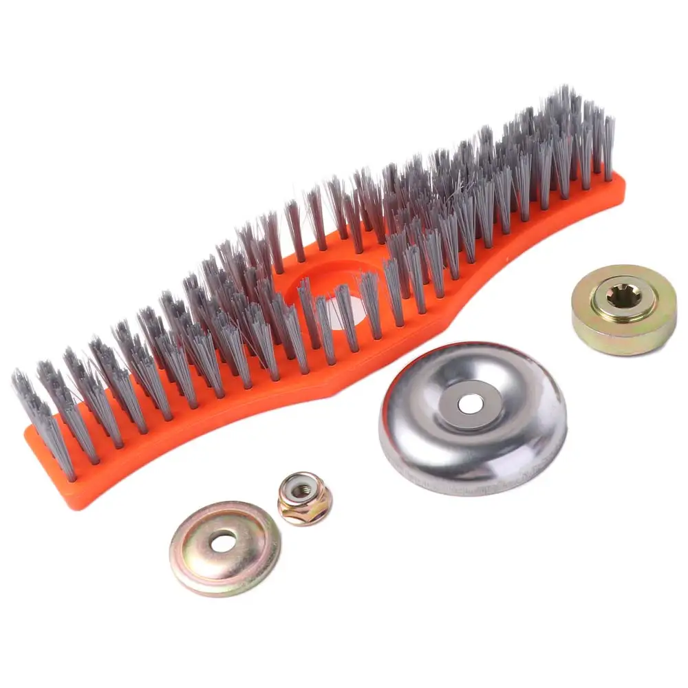 

Износостойкая полиэстеровая щетка для уборки, высокоэффективный садовый инструмент с регулируемой ручкой для удаления сорняков и рыхления почвы, для газонокосилок