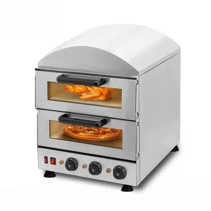 Commercial built-in pizza oven 110v/220v voltage 500 * 630 * 630mm packaging size, rotating or deck oven heated evenly