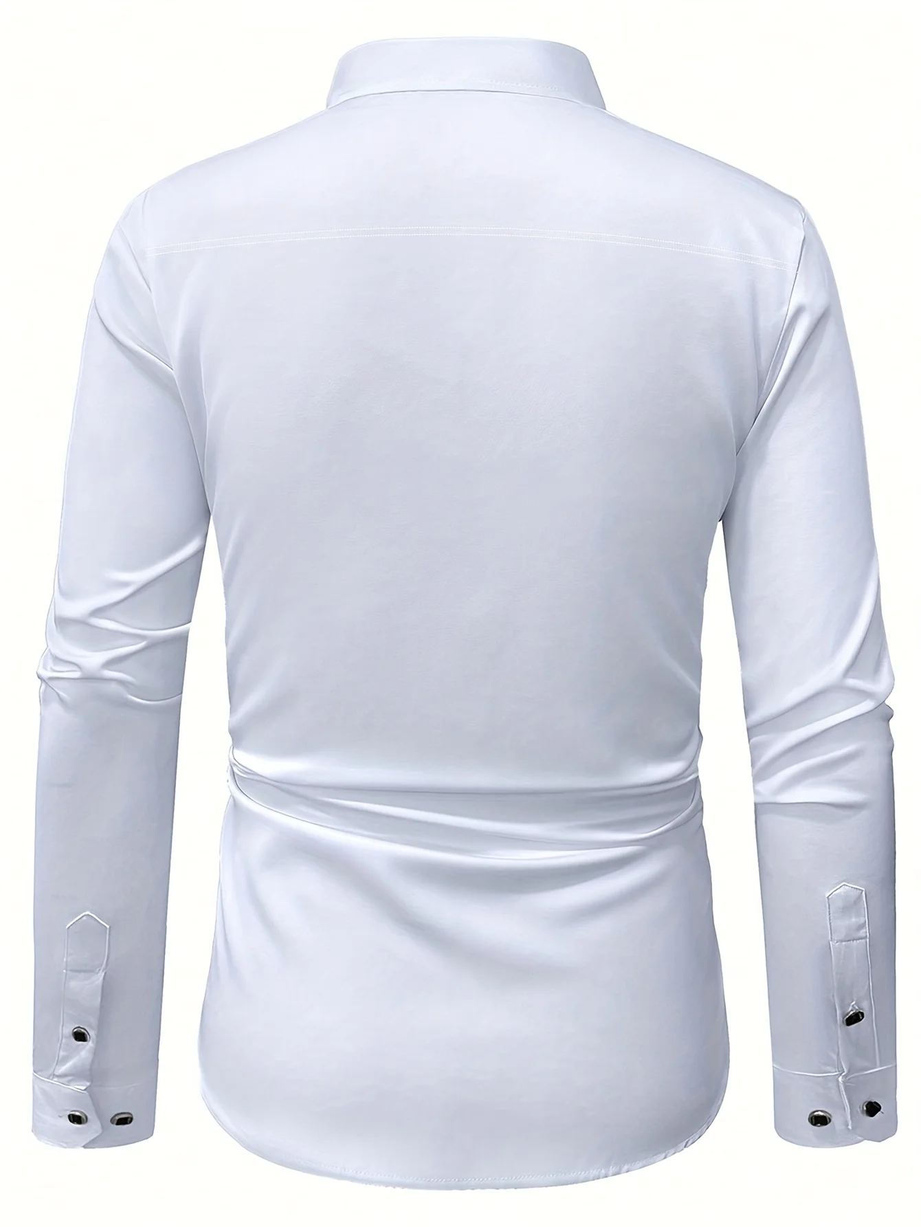 New Men Shirts Brand Fashion Smart Business Four Season Long Sleeve Casual Patchwork Micro Elastic Male Dress Shirt