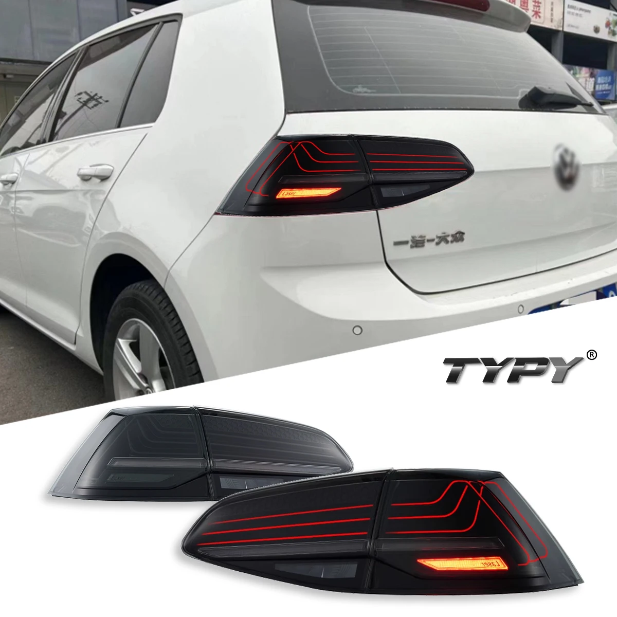 

TYPY автомобиль для VW GOLF 7 7,5 задний фонарь 2013-2020 обновление модифицированный для нового DRL динамический указатель поворота светодиодный задний фонарь автоаксессуары