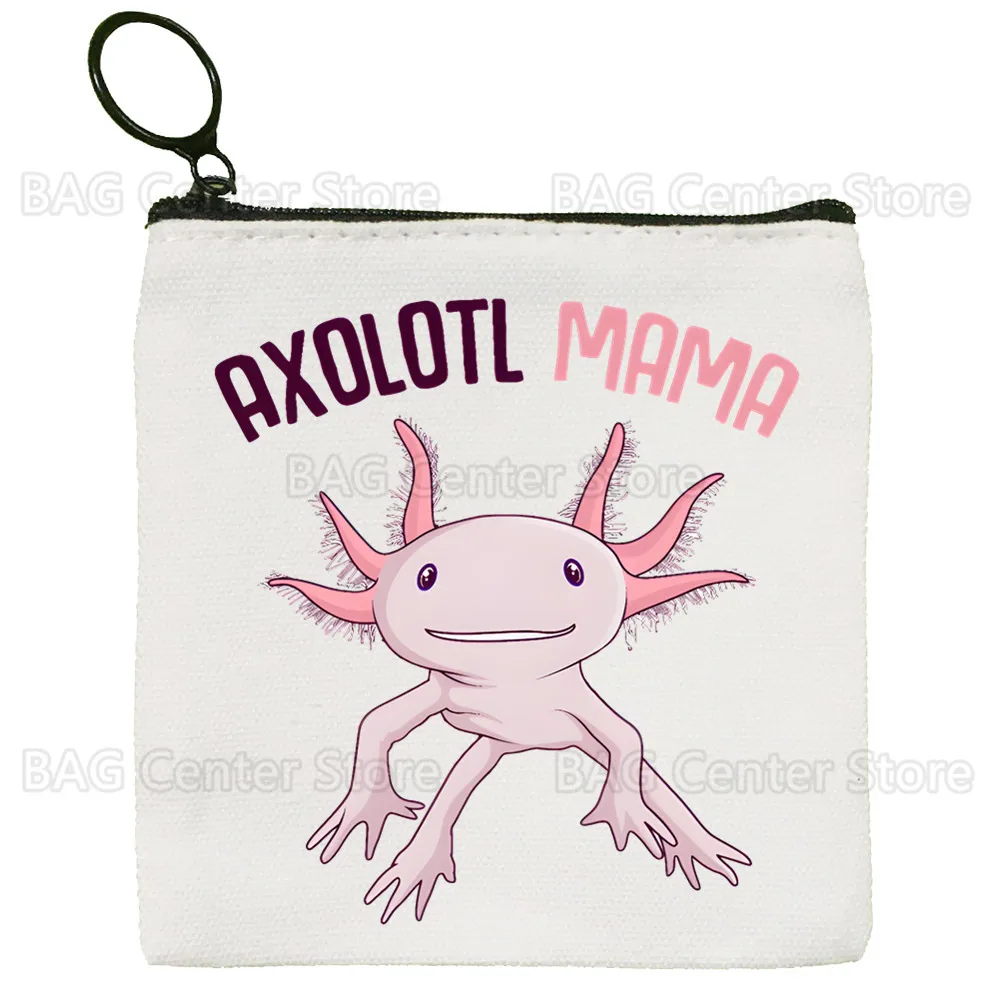 Anatomy of The Mexican Axolotl Kawaii New Women Mini Coin Purses Original Card Holder Small Wallets Change Money Bag