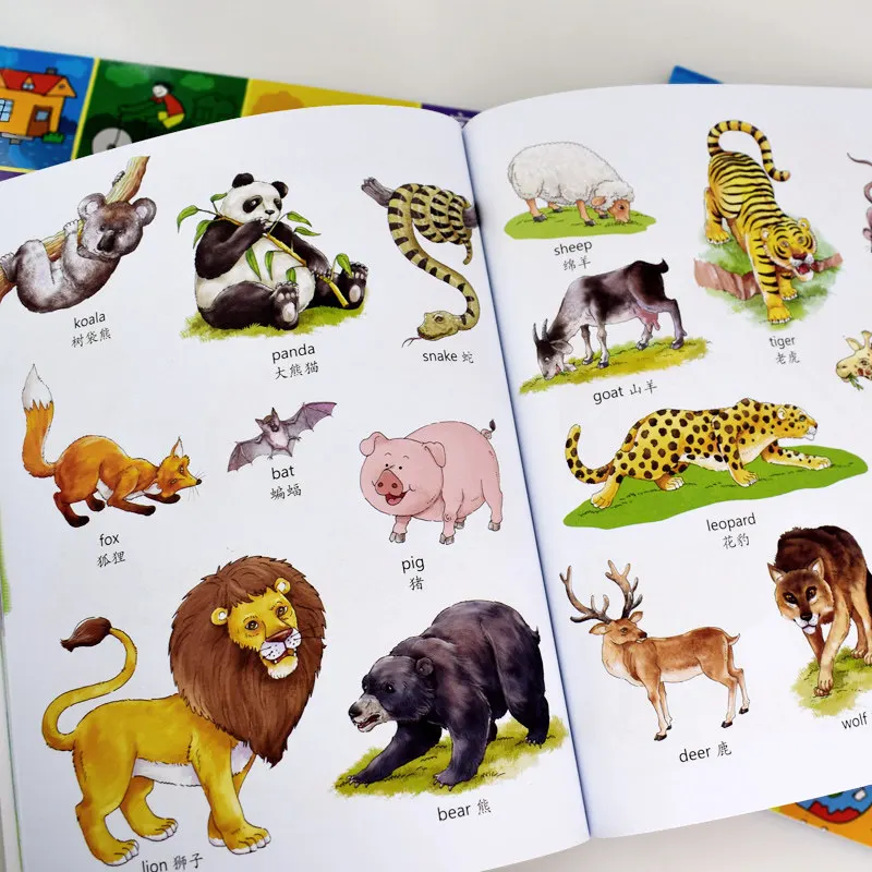 Fun Vocabulary Picture Book Flipping, Children's English Vocabulary Guide, Children's English Enlightenment Audio Picture Book