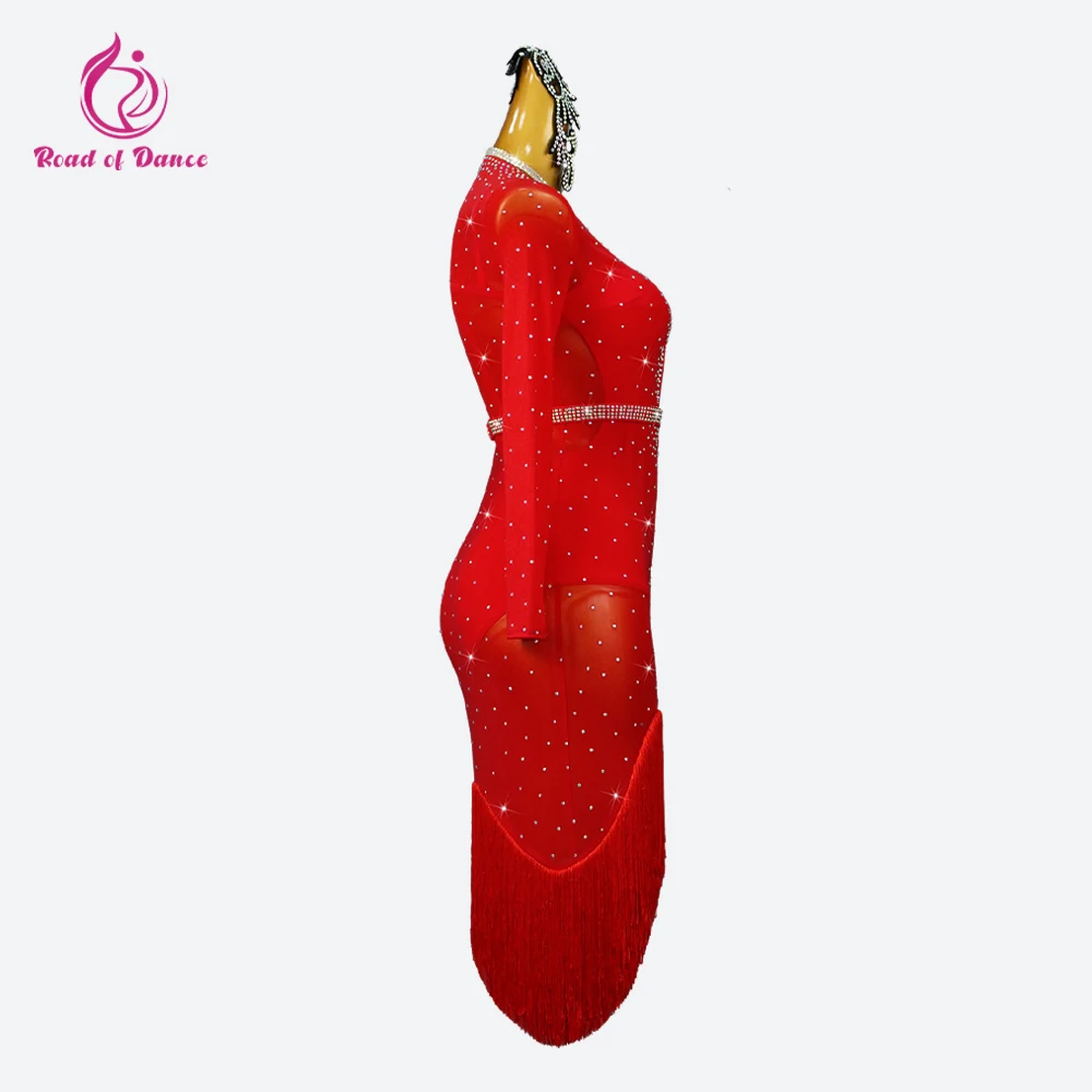 Nouvelles robes de danse latine femmes compétition jupe à franges filles vêtements Sexy Samba Midi Costume femme Cabaret tenues de scène de bal