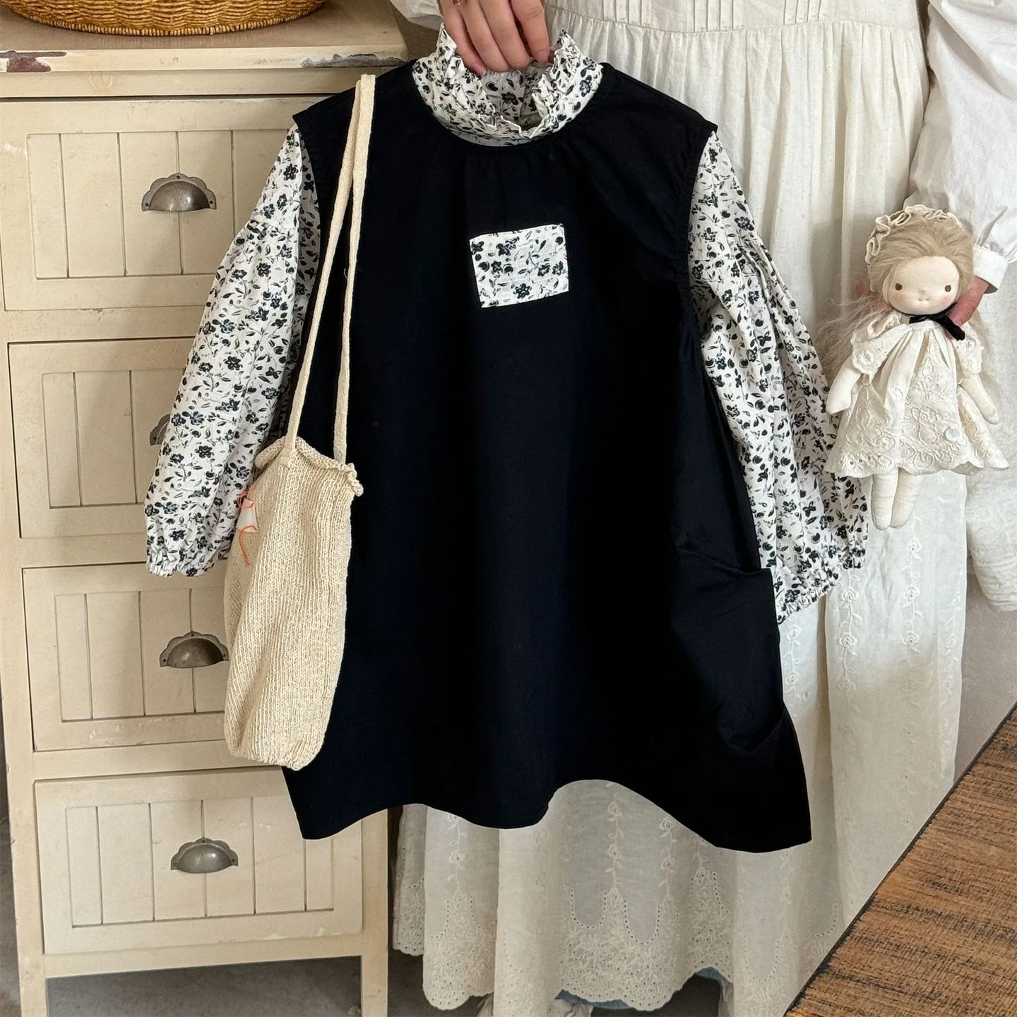 

Children's Dress 2025 Autumn New Product Korean Floral Cloth Dress Floral Doll Shirt Fashion Casual Comfortable