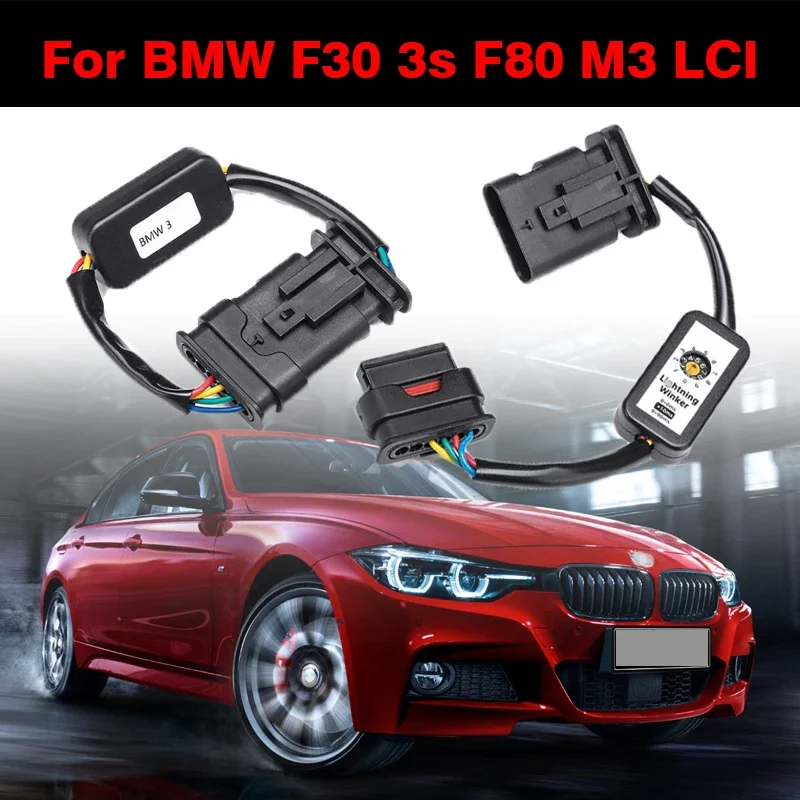 

1Pair Dynamic Turn Signal Indicator LED Taillight Module Cable Wire Harness For BMW F30 3s F80 M3 LCI Left & Right Tail Light