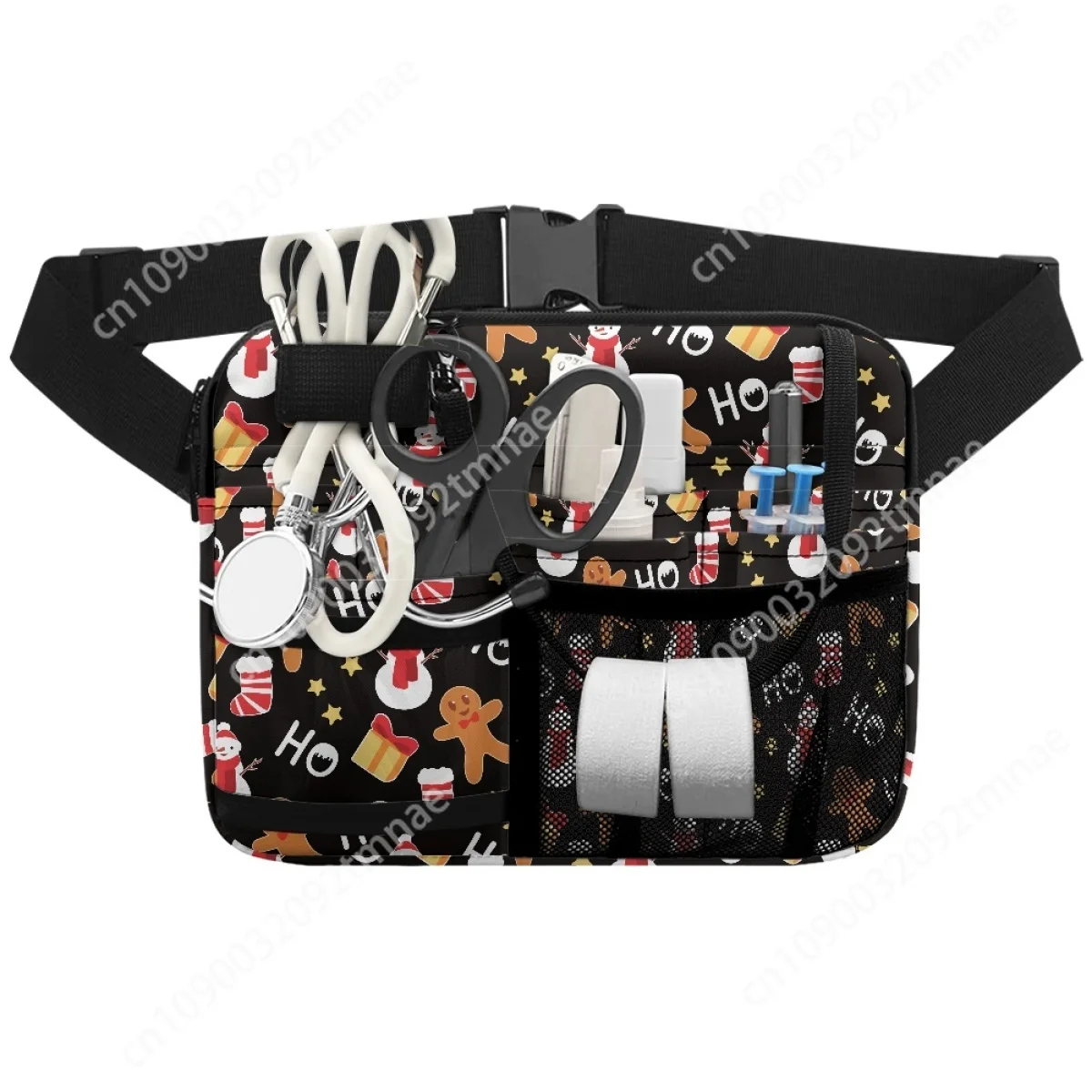 Feminino Gingerbread Snowman Fanny Pack, Cinta ajustável Cintura Sacos, Organizador de emergência personalizado, Armazenamento para o Natal