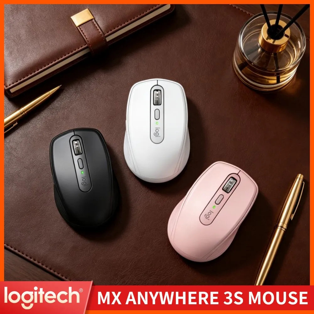 Logitech MX Anywhere 3S Premium Wireless Mouse for Design Work, Silent, High-Precision, Ergonomic   with Darkfield 8K DPI
