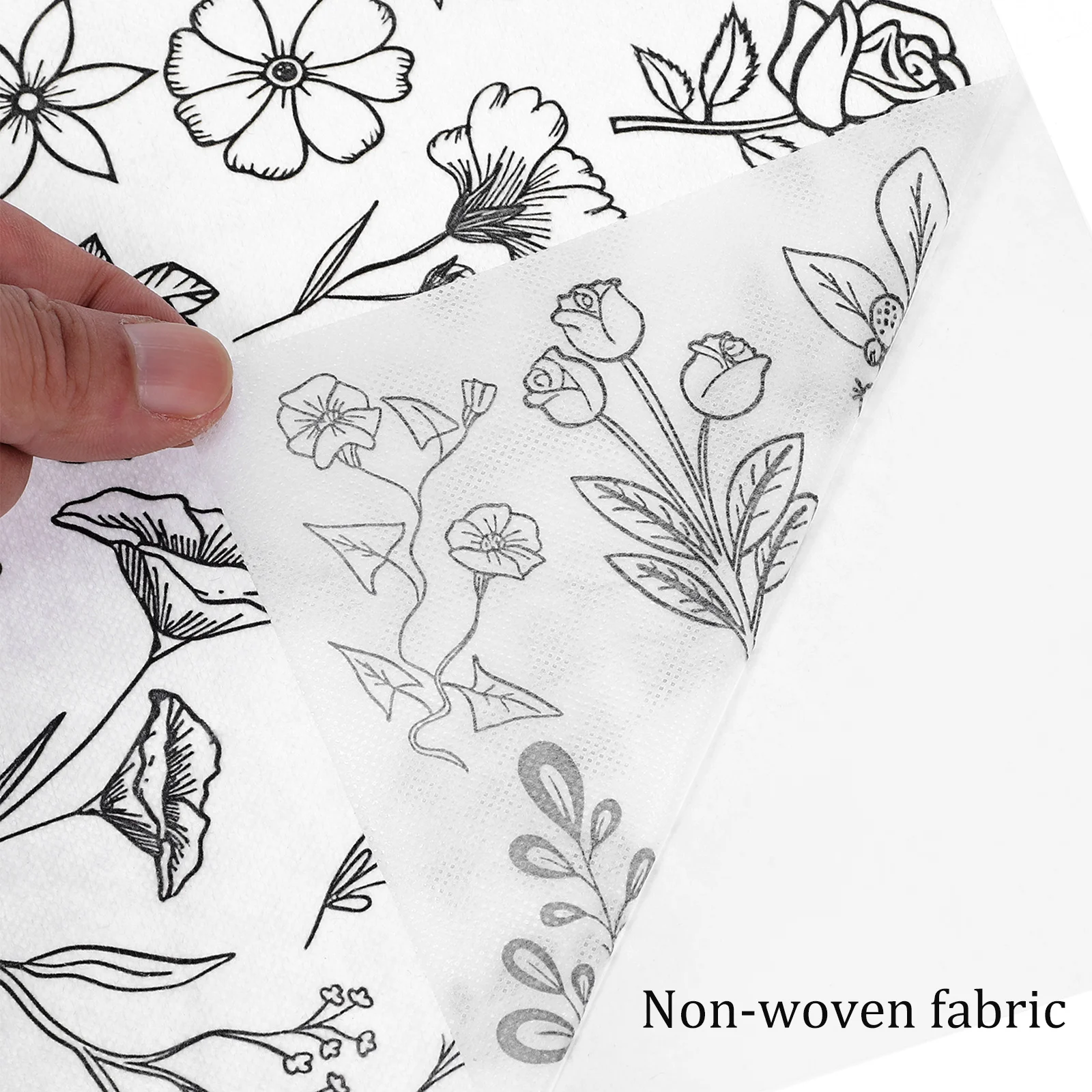 2 Sheets Water Soluble Embroidery Patterns Stencils Kit Material Letter Paper Water-soluble Non-woven Fabric Stabilizer