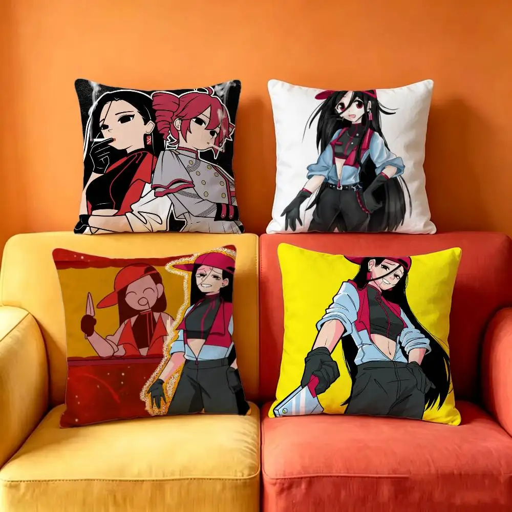 Yi Xi Singer  Square Double-Sided printed Pillow Case Bedroom Bedside Pillow Sofa Cushion Cover