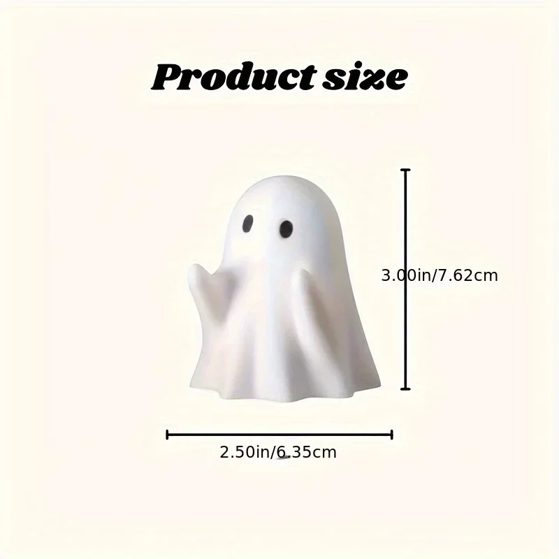 1Pc Cute Ghost‑Shape Pen Holder Multifunctional Desktop Organizer Funny Ornament for Home Study Office Decoration