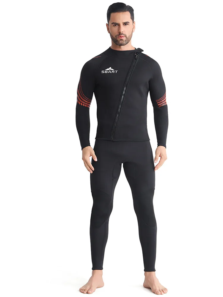 3mm diving suit SBART men's split body diving suit snorkeling surfing winter swimsuit cold insulation top