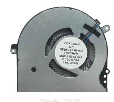 Imagen 2 del producto Ventilador de refrigeración de CPU, radiador de NFB80A05H-003 para HP Pavilion 15-CC 15-CK 14-BK 15-CC700 708tx 715TX 710TX NS75000-16K11 927918-001, nuevo