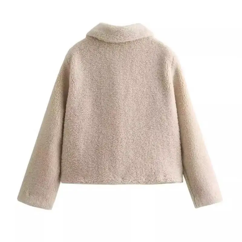 

Мужская куртка TransTranco Beau 2024 осеннего сезона с мехом, свободного кроя, с длинными рукавами, однотонная, в европейском стиле