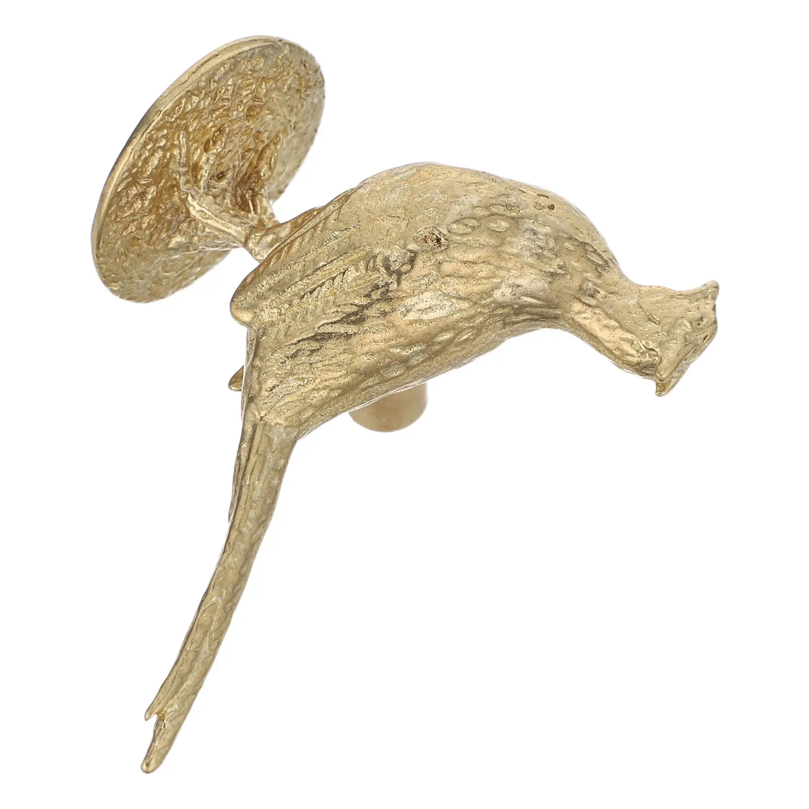 Brass Bird Cabinet Knob Decorative Pheasant Shape Furniture Handles Gold Metal Animal Drawer Pulls for Wardrobe Cupboard Door