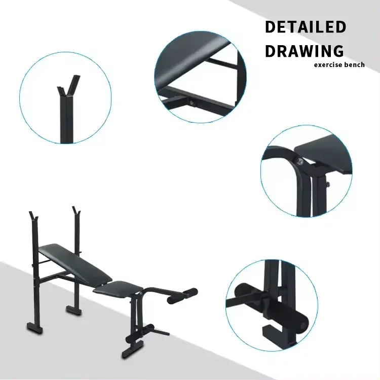 Fitness Dimensions Weight Bench With Weights And Bar Set Gym Weight Bench