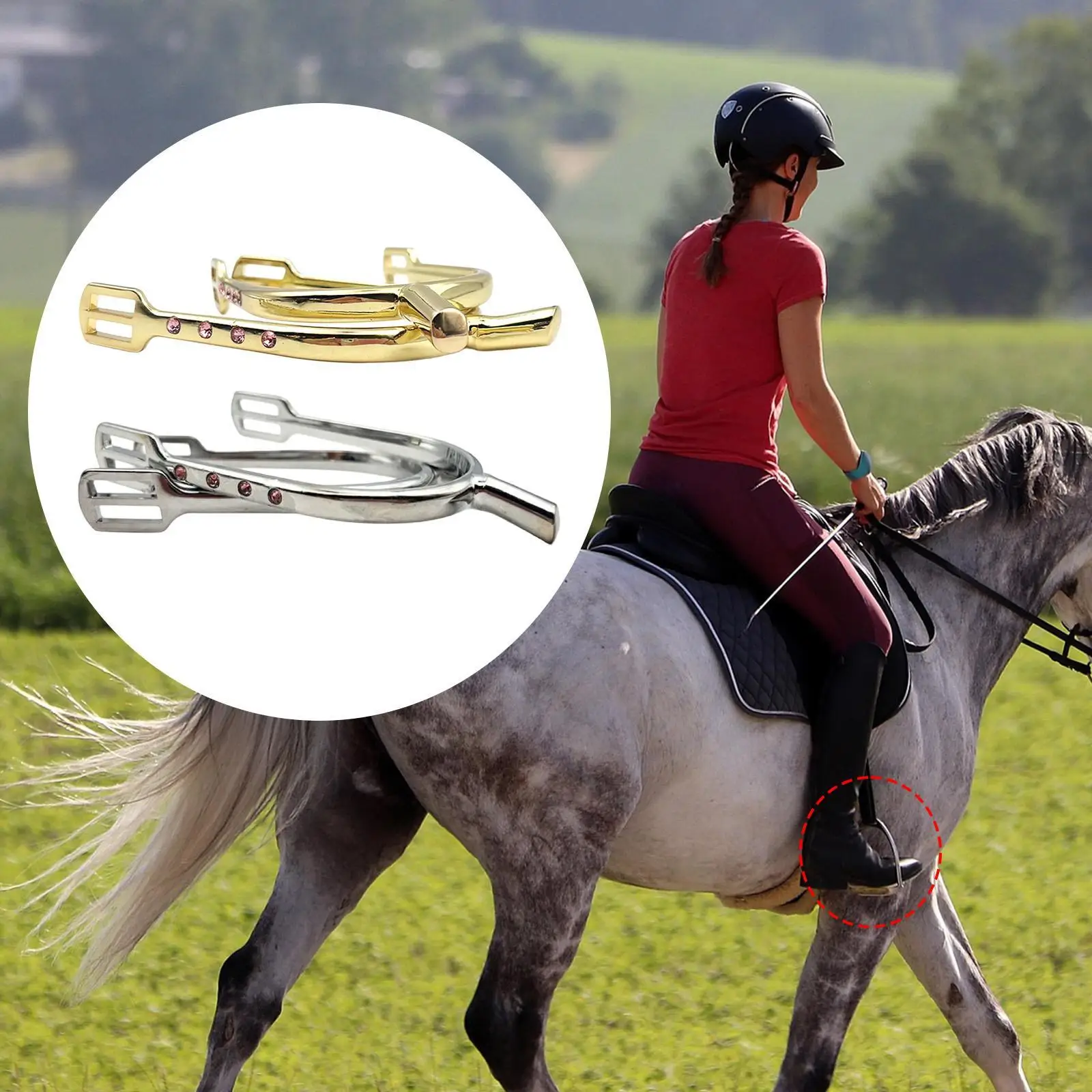 esporas-elegantes-para-cavalos-artigos-equestres-para-competicao-hobbies-equitacao-uso-em-ranchos-e-fazendas