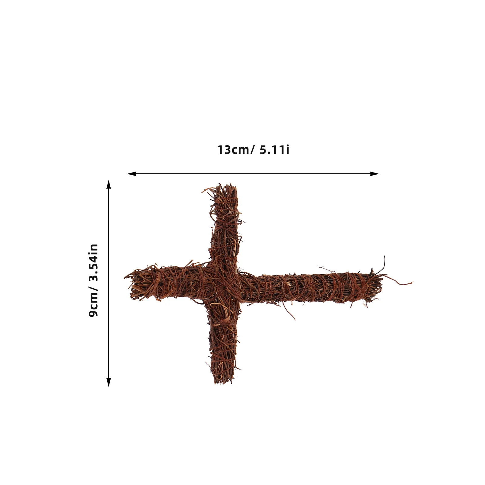 2Pcs Rattan Cross Wall Decor Decorative Hanging Indoor Cross Ornament Christian Wall Art Crucifix Religious Home Accent