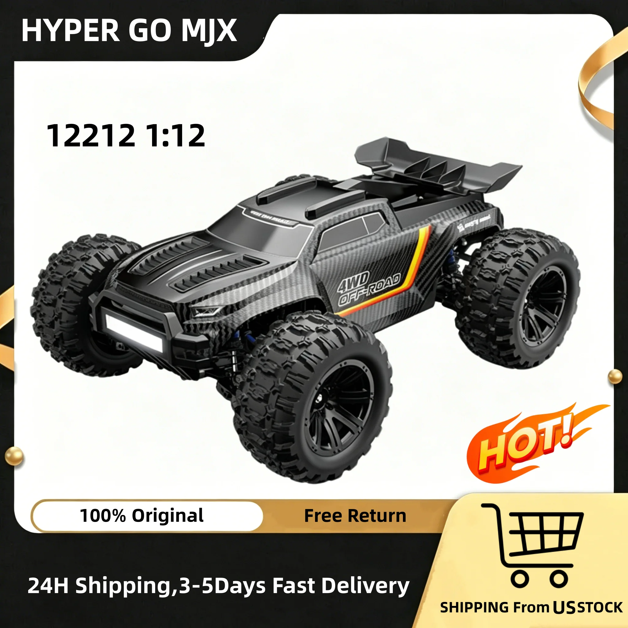 Brushless Remote Control Cars HYPER GO MJX 12212 1:12 Rc Toys Rc Offroad 4x4 58 KM/H Monster Truck RC 4WD Electric 3S High-Speed