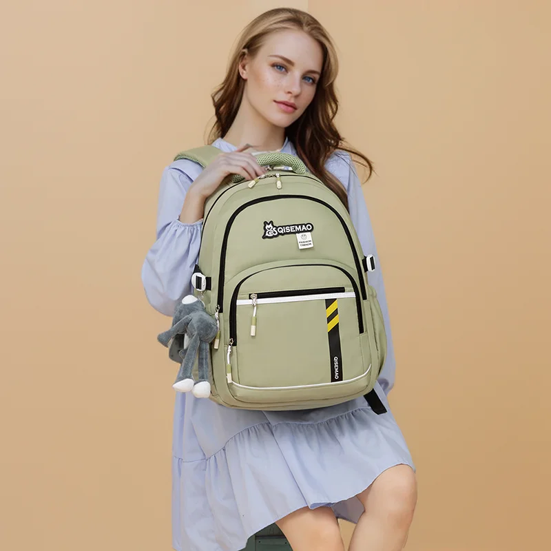 Brand Junior High School Girls' Schoolbags, High-Looking Niche Korean-Style Backpacks, Larcapacity High School Girls' Schoolbags