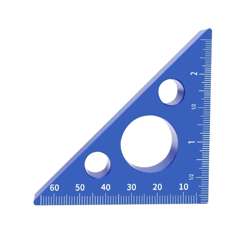 Aluminum Right Angle Ruler Metric Scales Imperial Scales Triangle Ruler Measuring Tool Precision Thickened Height Ruler