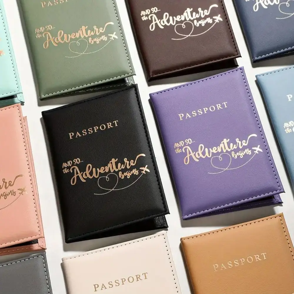 Multifunction PU Leather Passport Cover Waterproof Multi-card Document Credit Card Case Passport Holder Case Woman&Men