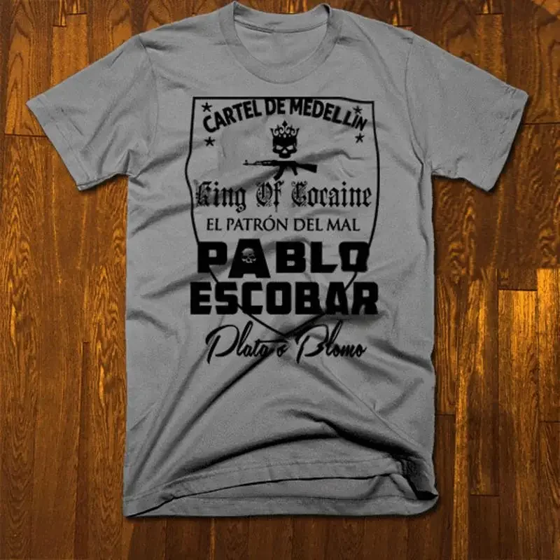 Camiseta Esco Medellín Sicario Plata O Plomo Narco Kingpin Colombia Nueva