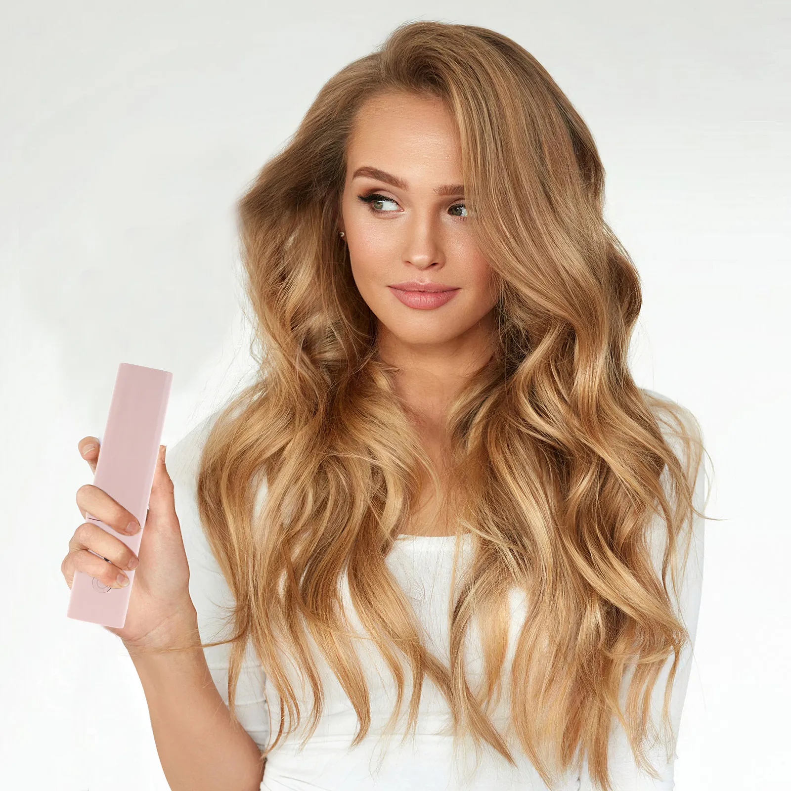 

USB-выпрямитель для волос, мини-плойка, портативный инструмент для быстрой укладки волос с быстрым нагревом, дорожный, с интерфейсом Type-C, для женщин, для общежития