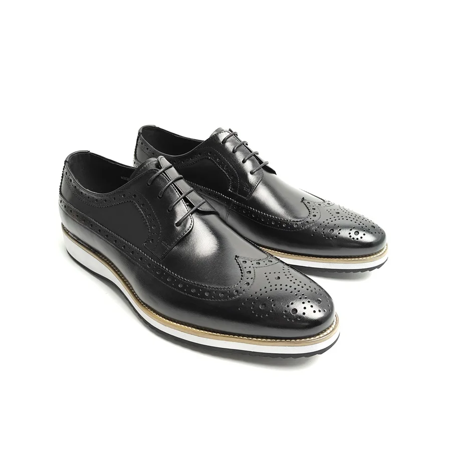 Wholesale Fashion Office  Men Shoes Genuine Cowhide Leather Oxfords Sneakers Business Leisure Handcraft Dress Shoes Good Quality