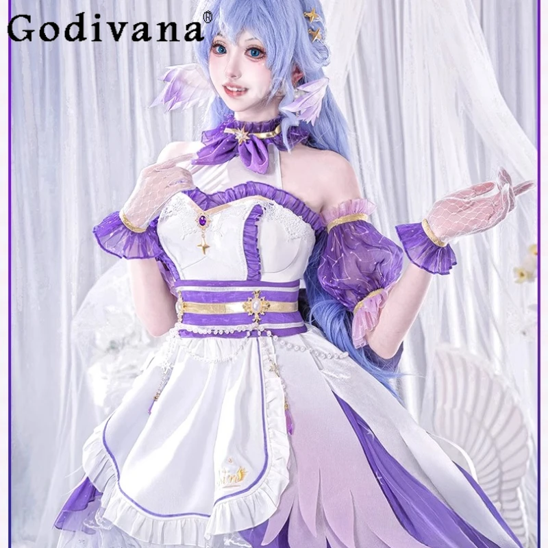 Disfraz de Cosplay, uniforme, fiesta de Halloween, vestido de mujer, accesorio de juego de rol, uniforme de sirvienta, traje, vestido de Anime de Halloween