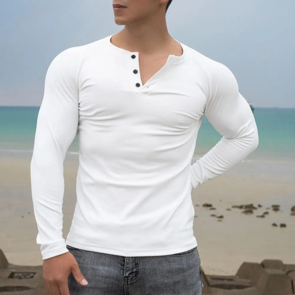 

Casual Long sleeve Cotton T-shirt Men Gym Fitness Bodybuilding Workout Slim t shirt Male Solid Tee Tops Sport Training Clothing