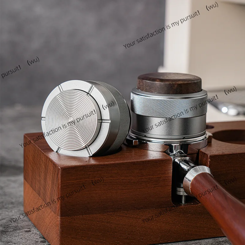 Solid wood coffee cloth powder press 51/58mm universal balance elastic powder press thread cloth powder press two-in-one