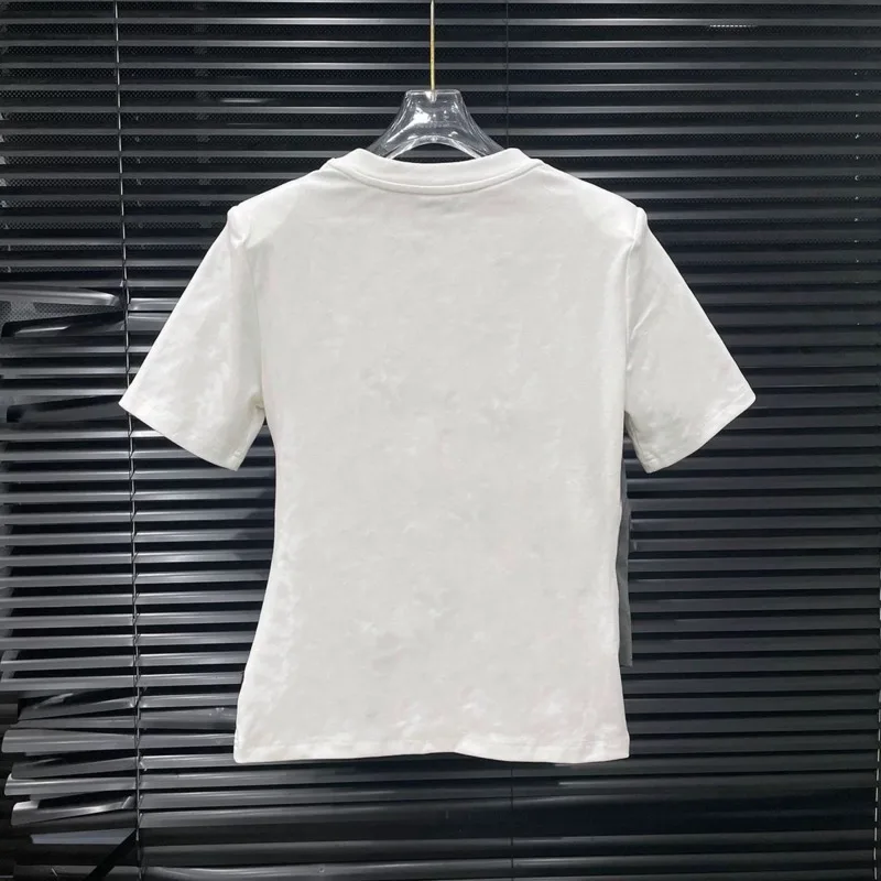 ANJY Summer New Women Fashion Lace Patchwork Niche Design Buttons Fake Two-Piece T-shirt Stylish Shirring Irregular Skirt A24276