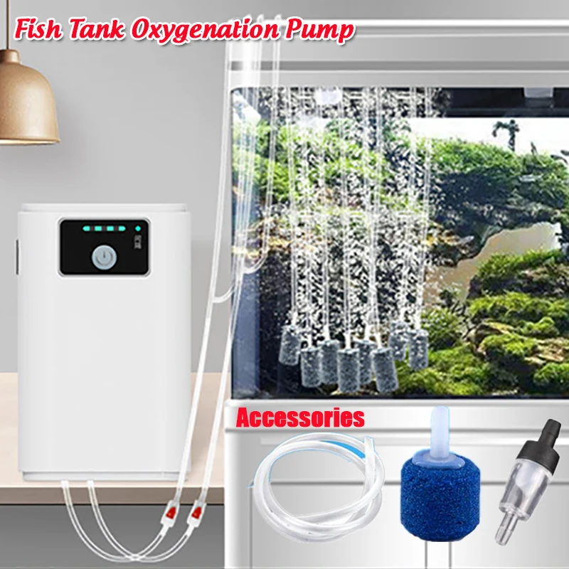 Aquarium Fish Tank Oxygen Pump Lasting Endurance Car Fresh Transport Fishing Oxygen Pump Lithium Battery Air Pump Accessories