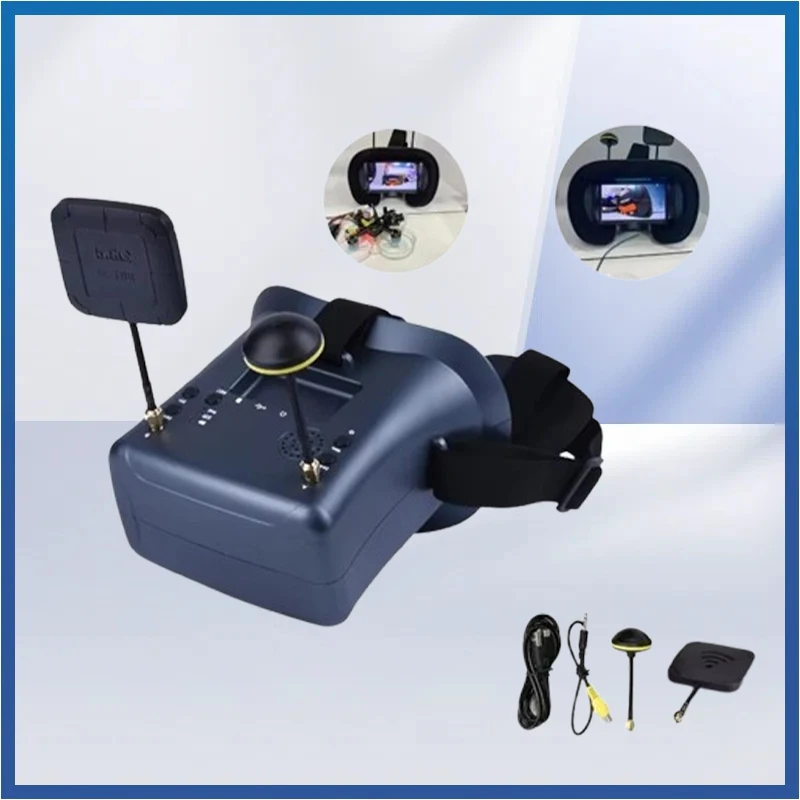 

008D PRO FPV Goggle 5.8GHz 40ch Receiver with DVR 3.7V/2000mAh Battery 4.3 inch HD LCD 16:9 for Racing Drone Micro BWhoop Drone