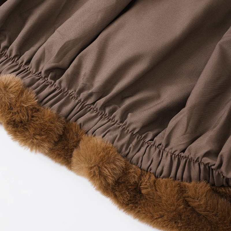 Vestes d'hiver à col en fausse fourrure pour femmes, couleur unie, col rabattu, manches longues, fermeture éclair, Style épais, manteaux amples Chic pour dames