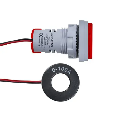 AC 50-380V LED Display Voltmeter Voltage Tester Current Detector Square Dual Display Panel Voltmeter Ammeter Meter Indicator