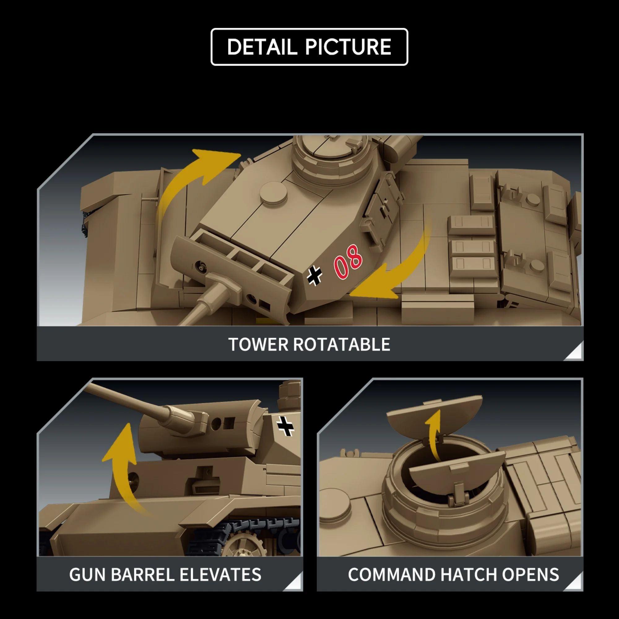 481 peças de Blocos de Montar - Lego Compatible Military Tank avaliação e preço