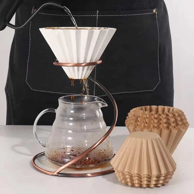 

Wholesale Disposable Basket Shape Pour Over Drip Coffee Maker Coffee Powder Filter Coffee Filter Paper