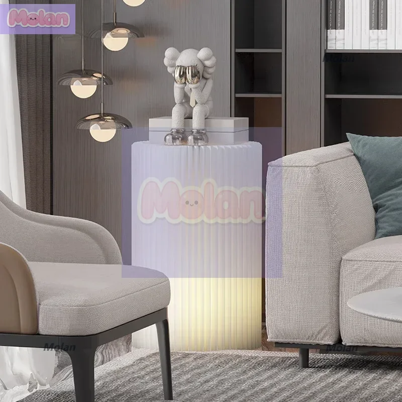

Cylinder booth display stand Paper Nakajima table table Floor storage display stand Clothing store dessert display cabinet