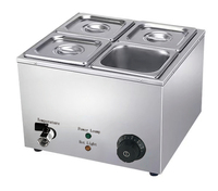 New High Quality Stainless Steel 4 Basin Electric Chocolate Melting Warmer  Pot for Heating Sauces and Snacks ZH-1V