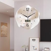Fashion Minimalist Wall Clocks Creative Minimalist Design Simple Restaurant Nordic Wall Clocks Round Led Reloj Pared Home Decor