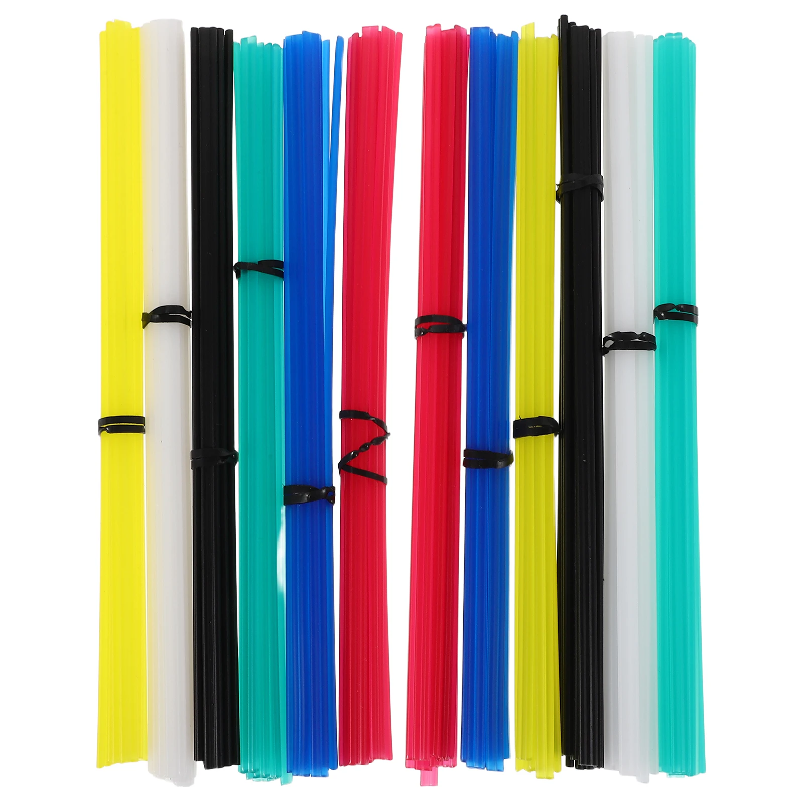 Varillas de soldadura de plástico para reparación de parachoques de coche, tiras de soldador de cinta plana de Pp, Kit de herramientas de reparación automotriz para Kayak, 120 Uds.