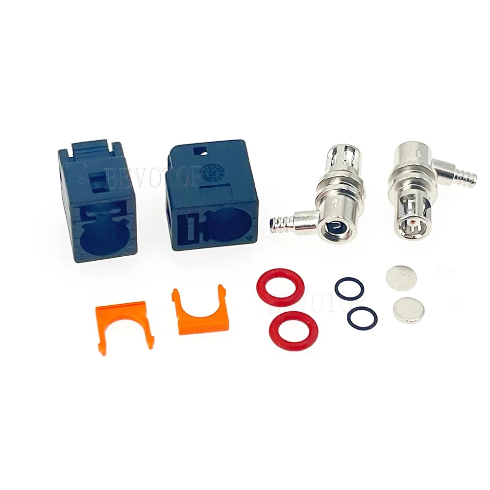 10PCS/Lot Waterproof Fakra Code A/B Female Right Angle 90° Jack 50Ohm 50-1.5 Wire Connector for RG174 RG316 LMR100 Cables