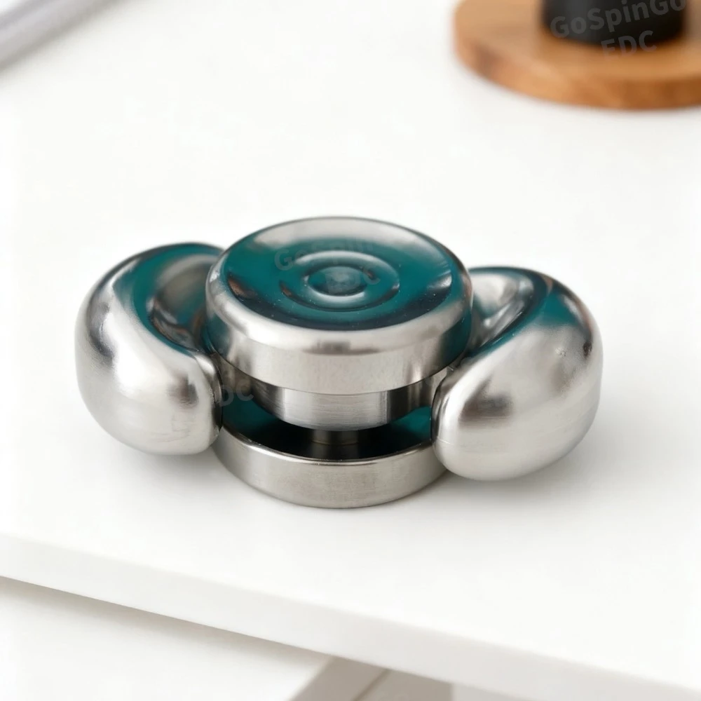 ユニバース EDC エダン フィジェットスピナー ステンレススチール ジャイロ ツーブレード フィジェットスピナー 不安解消グッズ