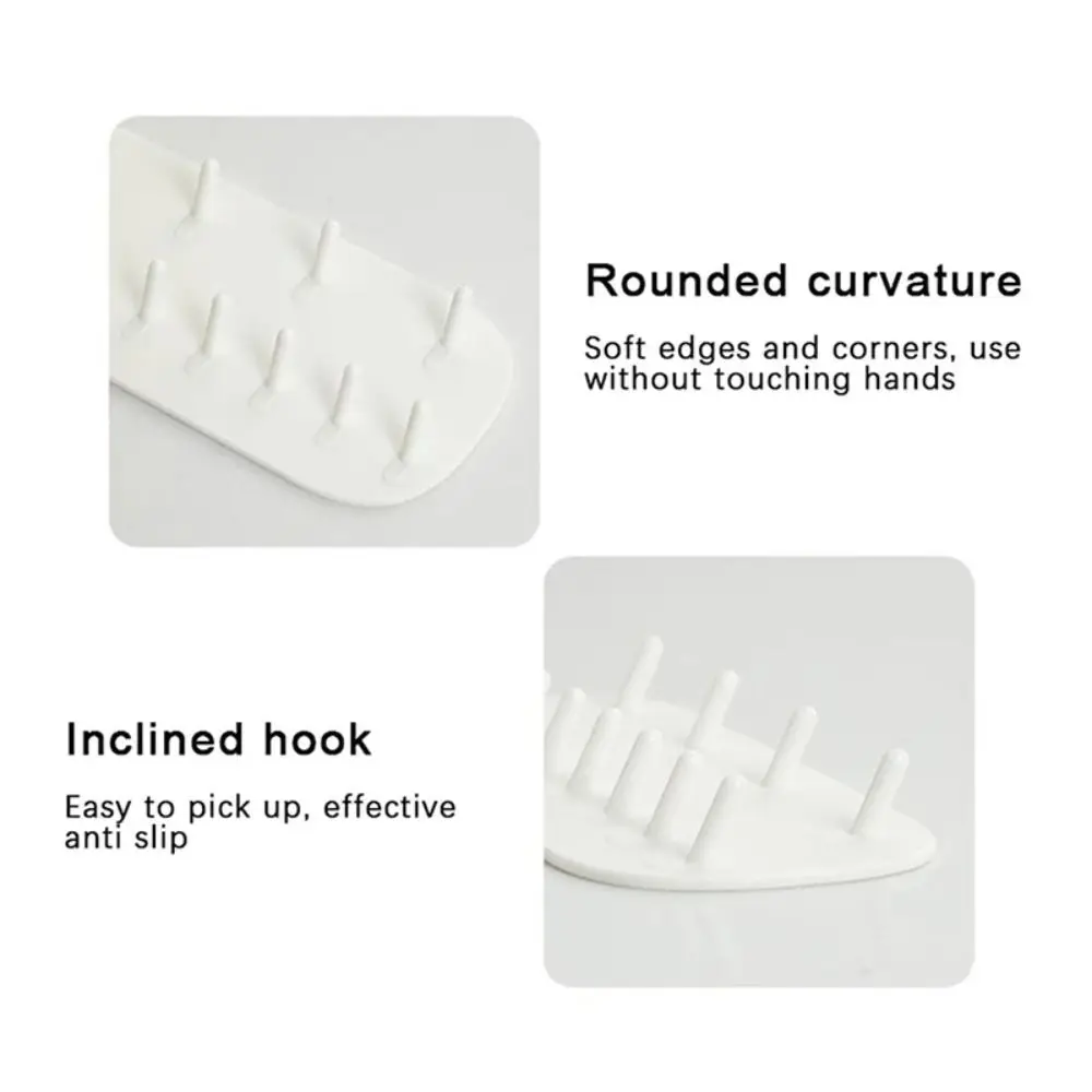 Wall-Mounted PP Jóias Armazenamento Rack, Brinco e Colar Display Rack, Ajustável e Multifuncional, Sem Perfuração