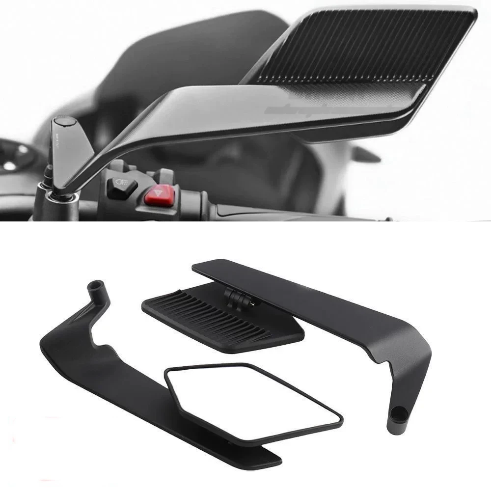 

Motorcycle Accessories Mirrors Stealth Winglets Mirror To Rotate Adjustable Mirrors For YAMAHA MT 03 MT07 MT09 SP R1 R3 R7 XMAX