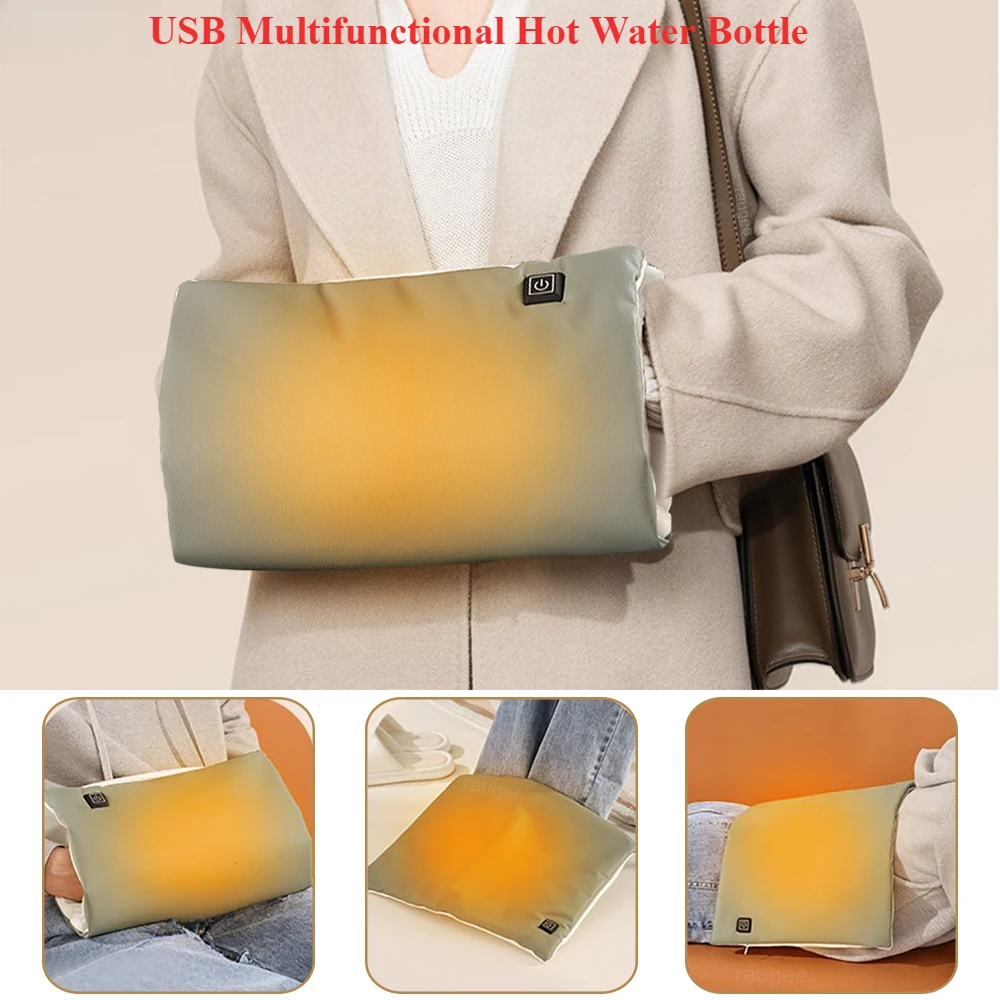 

USB Electric Heating Hand Warmers Bag Portable Heated Gloves Handwarmers Pouch Electric Heater Pad for Foot Leg Body 3 Modes